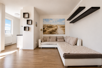 Obývací pokoj - Pronájem bytu 3+kk v osobním vlastnictví 83 m², Praha 9 - Letňany