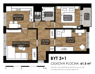 Prodej bytu 3+1 v osobním vlastnictví 61 m², Ostrava