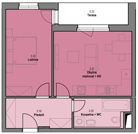 Pronájem bytu 2+kk v osobním vlastnictví 55 m², České Budějovice
