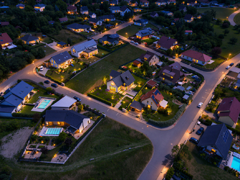 Noční vizualizace - stavební pozemek  Radlík - Jílové u Prahy - Prodej pozemku 808 m², Jílové u Prahy