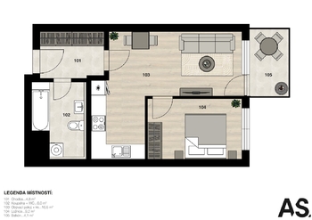 Prodej bytu 2+kk v družstevním vlastnictví 41 m², Praha 10 - Dolní Měcholupy