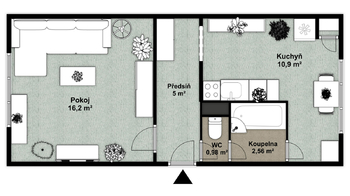 Prodej bytu 1+1 v osobním vlastnictví 37 m², Přeštice