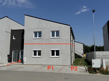 vyznačení parkovacích míst - Pronájem bytu 4+kk v osobním vlastnictví 83 m², Bdeněves