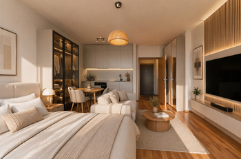 Vizualizace - Prodej bytu 1+kk v osobním vlastnictví 31 m², Praha 10 - Záběhlice