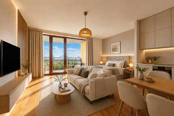 Vizualizace - Prodej bytu 1+kk v osobním vlastnictví 31 m², Praha 10 - Záběhlice