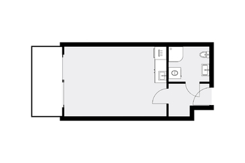 Plánek bytu - Prodej bytu 1+kk v osobním vlastnictví 31 m², Praha 10 - Záběhlice