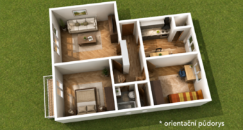 Pronájem bytu 3+1 v osobním vlastnictví 69 m², Náklo