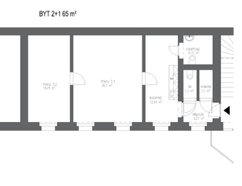 Pronájem bytu 2+1 v osobním vlastnictví 65 m², Brno