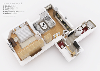 Pronájem bytu 2+kk v osobním vlastnictví 52 m², Praha 6 - Bubeneč
