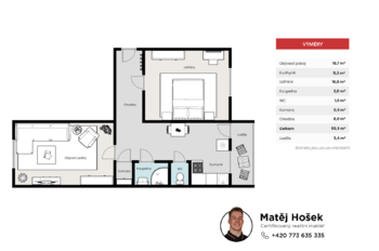 Pronájem bytu 2+1 v osobním vlastnictví 56 m², Praha 6 - Vokovice