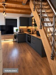 Vizualizace kuchyňské linky - Prodej domu 41 m², Jihlava