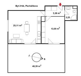 Pronájem bytu 2+kk v osobním vlastnictví 53 m², Plzeň