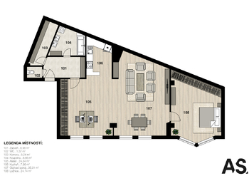 Prodej bytu 2+kk v osobním vlastnictví 100 m², Praha 5 - Hlubočepy