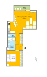 Pronájem bytu 2+kk v osobním vlastnictví 55 m², Brno