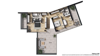 Půdorys 2.NP - Prodej domu 248 m², Vacenovice