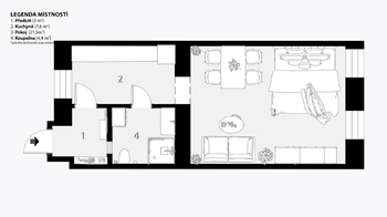 Prodej bytu 1+1 v osobním vlastnictví 34 m², Brno