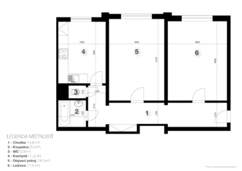 Prodej bytu 2+1 v družstevním vlastnictví 66 m², Praha 4 - Krč