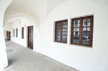 vstup do domu z podloubí - Pronájem bytu atypický v osobním vlastnictví 166 m², České Budějovice
