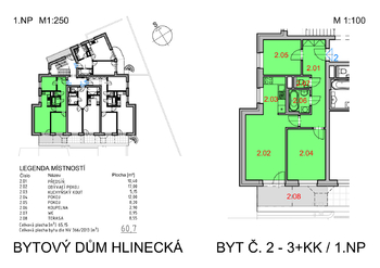 Pronájem bytu 3+kk v osobním vlastnictví 61 m², České Budějovice