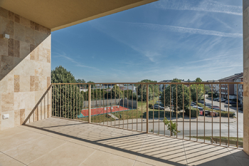 VÝHLED Z LODŽIE - Pronájem bytu 2+kk v osobním vlastnictví 65 m², Brandýs nad Labem-Stará Boleslav