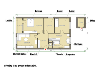 Prodej bytu 4+1 v osobním vlastnictví 76 m², Chomutov