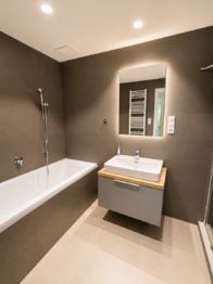 koupelna - vana - Pronájem bytu 3+kk v osobním vlastnictví 70 m², Praha 3 - Žižkov