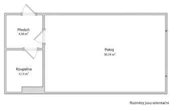 Pronájem bytu 1+kk v osobním vlastnictví 40 m², Brno