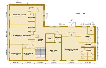 hotel 1.NP - Prodej ubytovacího zařízení 1360 m², Blšany