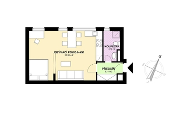 Pronájem bytu 1+kk v osobním vlastnictví 11600 m², Praha 4 - Hodkovičky