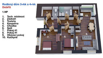Pronájem bytu 3+kk v osobním vlastnictví 63 m², Dobříš