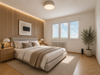 ložnice vizualizace - Prodej bytu 3+1 v osobním vlastnictví 66 m², Plzeň