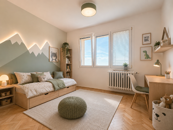 dětský pokoj vizualizace - Prodej bytu 3+1 v osobním vlastnictví 66 m², Plzeň