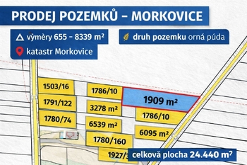 Prodej pozemku 24222 m², Morkovice-Slížany