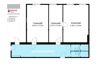 Prodej kancelářských prostor 61 m², Karlovy Vary