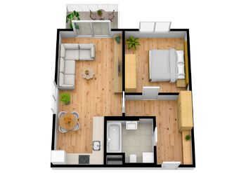 Pronájem bytu 2+kk v osobním vlastnictví 57 m², Praha 4 - Hodkovičky