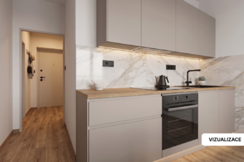 Vizualizace: Kuchyně - Prodej bytu 2+1 v družstevním vlastnictví 52 m², Praha 10 - Záběhlice