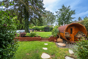Útulná zahrada - Prodej domu 164 m², Tismice