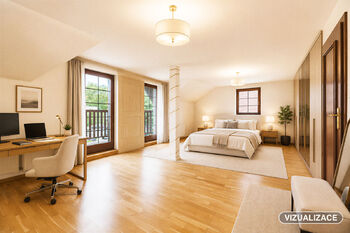 Vizualizace - pokoj - Prodej domu 137 m², Praha 4 - Modřany