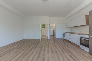 Pohled na byt od okna - Prodej bytu 2+kk v osobním vlastnictví 43 m², Praha 3 - Vinohrady