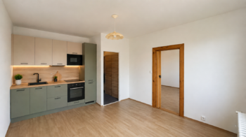 Vizualizace kuchyňského koutu - Prodej bytu 1+1 v družstevním vlastnictví 34 m², Čížkovice