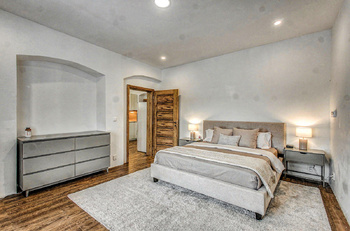 Vizualizace ložnice - Prodej bytu 3+kk v osobním vlastnictví 61 m², Dobročovice