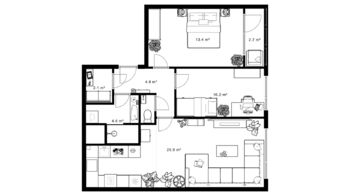 Prodej bytu 3+kk v osobním vlastnictví 65 m², Praha 10 - Horní Měcholupy