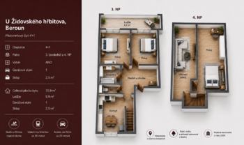 Prodej bytu 4+1 v osobním vlastnictví 71 m², Beroun