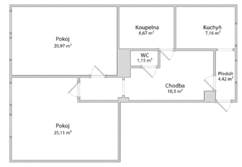 Prodej bytu 2+1 v osobním vlastnictví 76 m², Brno