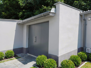 Garáž na vizualizaci po revitalizaci. - Prodej garáže 28 m², Cheb