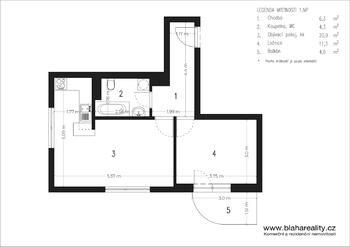 Prodej bytu 2+kk Praha 9 – Vinoř | Světlý byt v zeleni se společnou zahradou - Prodej bytu 2+kk v osobním vlastnictví 44 m², Praha 9 - Vinoř