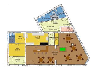 Pronájem restaurace 170 m², Boršov nad Vltavou