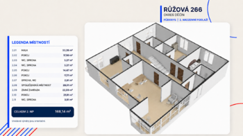 Prodej ubytovacího zařízení 490 m², Růžová