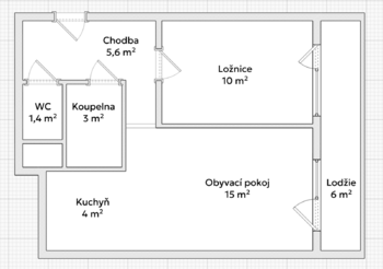 Prodej bytu 2+kk v družstevním vlastnictví 39 m², Mělník