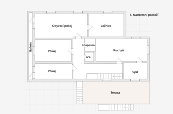 2 Nadzemní podlaží - Prodej domu 621 m², Trutnov